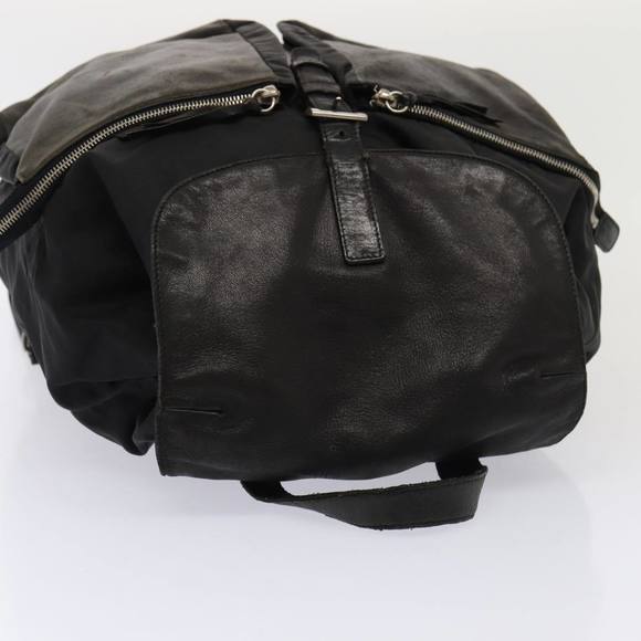 PRADA Backpack Nylon Leather Black Auth 87351 - Picture 6 of 16